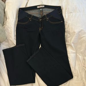 Mama J Brand dark denim maternity jeans with belly extender. Size 29